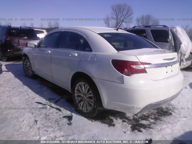 1C3CCBBB5DN695443 - 2013 CHRYSLER 200 TOURING WHITE photo 3