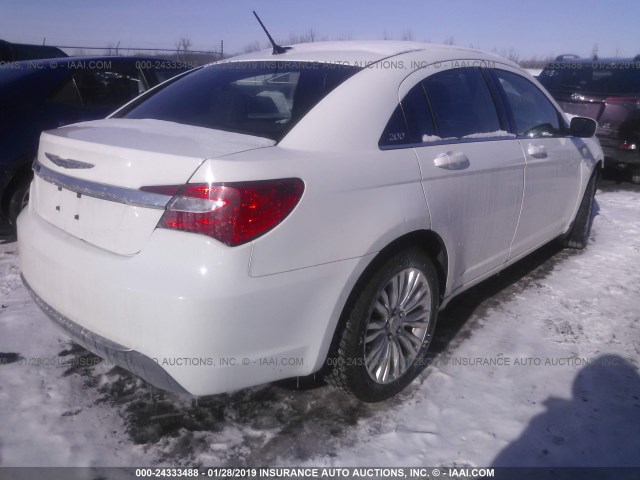 1C3CCBBB5DN695443 - 2013 CHRYSLER 200 TOURING WHITE photo 4