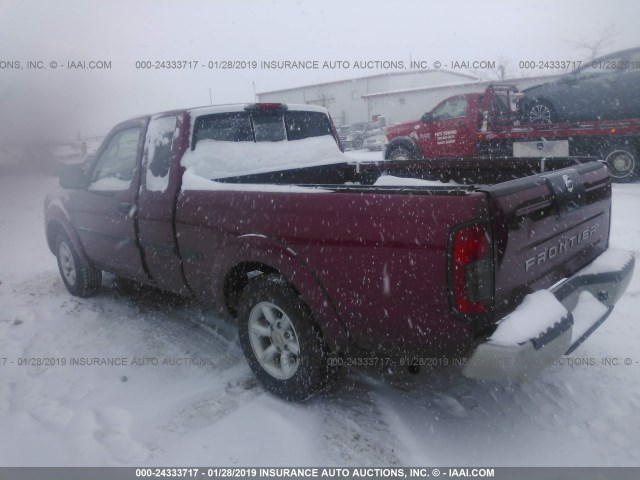 1N6DD26S92C309054 - 2002 NISSAN FRONTIER KING CAB XE RED photo 3