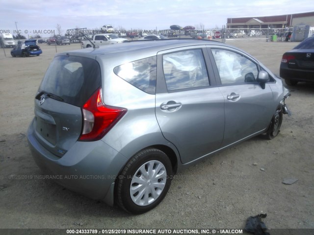 3N1CE2CP7EL409077 - 2014 NISSAN VERSA NOTE S/S PLUS/SV/SL GRAY photo 4