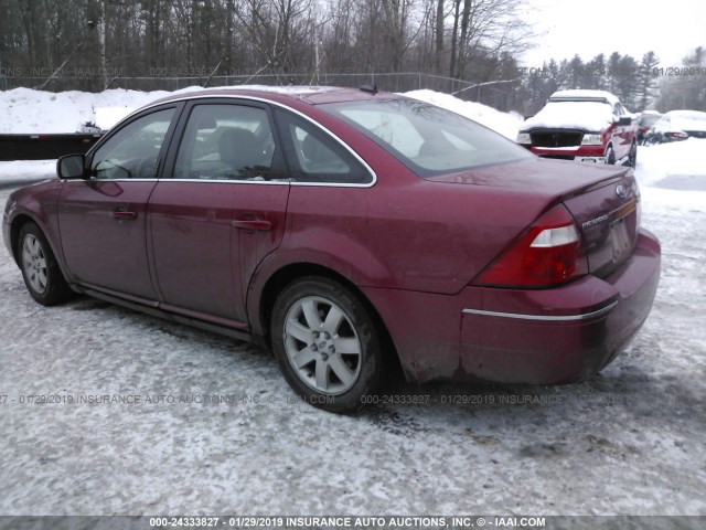 1FAFP24127G107403 - 2007 FORD FIVE HUNDRED SEL RED photo 3