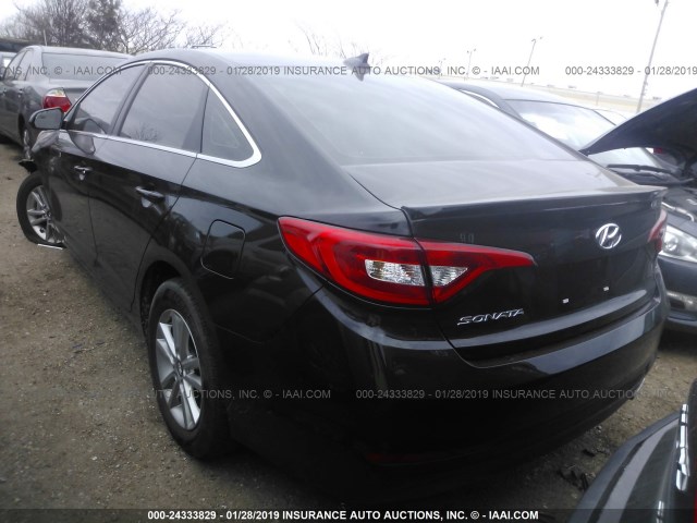 5NPE24AF0GH356777 - 2016 HYUNDAI SONATA SE BLACK photo 3