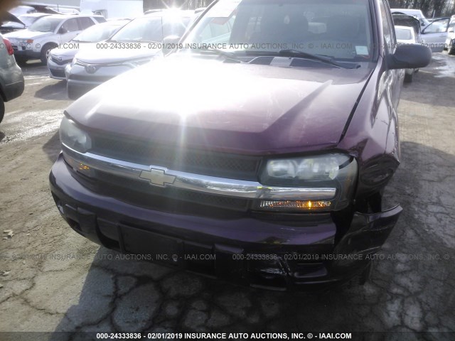 1GNDT13SX42281365 - 2004 CHEVROLET TRAILBLAZER LS/LT MAROON photo 6