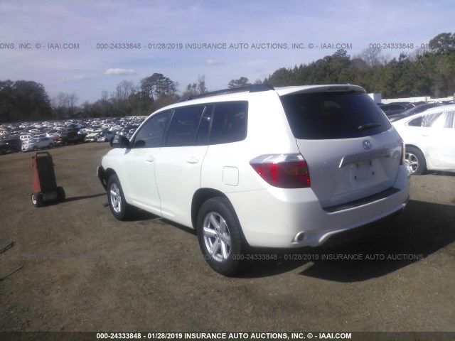 JTEZK3EH6A2105709 - 2010 TOYOTA HIGHLANDER WHITE photo 3