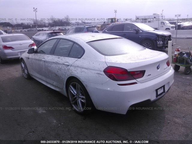 WBA6B4C56FD760600 - 2015 BMW 650 XI/GRAN COUPE WHITE photo 3