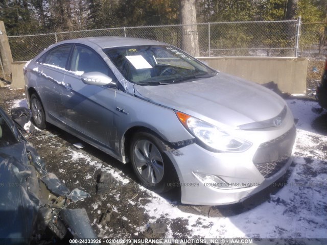 KMHEC4A43DA078919 - 2013 HYUNDAI SONATA HYBRID SILVER photo 1