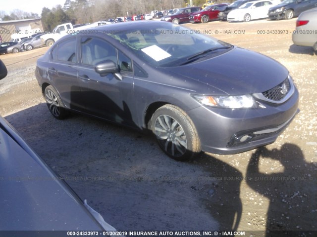 19XFB2F95FE086041 - 2015 HONDA CIVIC EXL GRAY photo 1