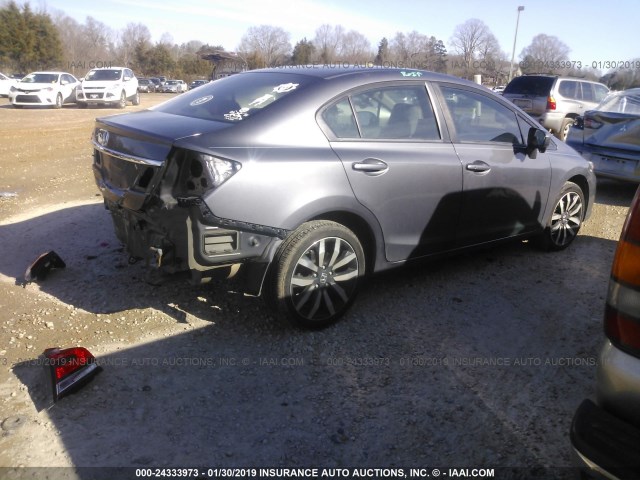 19XFB2F95FE086041 - 2015 HONDA CIVIC EXL GRAY photo 4