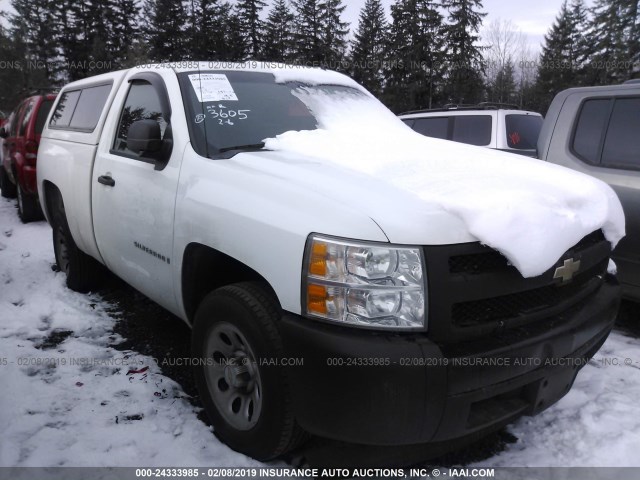 1GCEC14X38Z173657 - 2008 CHEVROLET SILVERADO C1500 WHITE photo 1