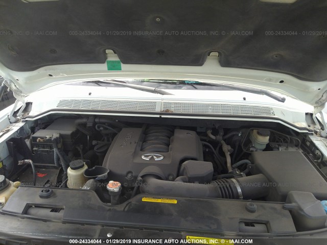 5N3AA08A56N811290 - 2006 INFINITI QX56 WHITE photo 10