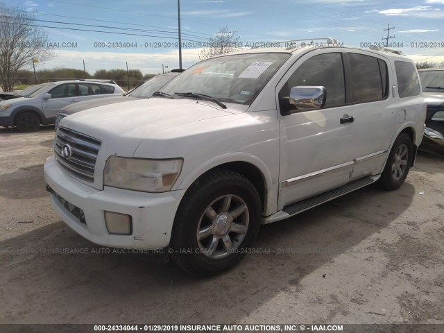 5N3AA08A56N811290 - 2006 INFINITI QX56 WHITE photo 2