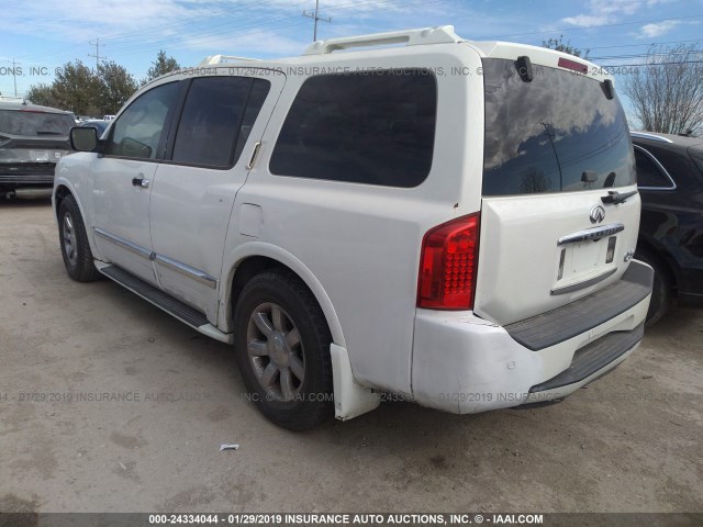 5N3AA08A56N811290 - 2006 INFINITI QX56 WHITE photo 3