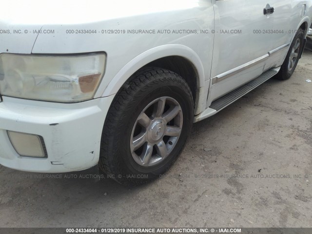 5N3AA08A56N811290 - 2006 INFINITI QX56 WHITE photo 6