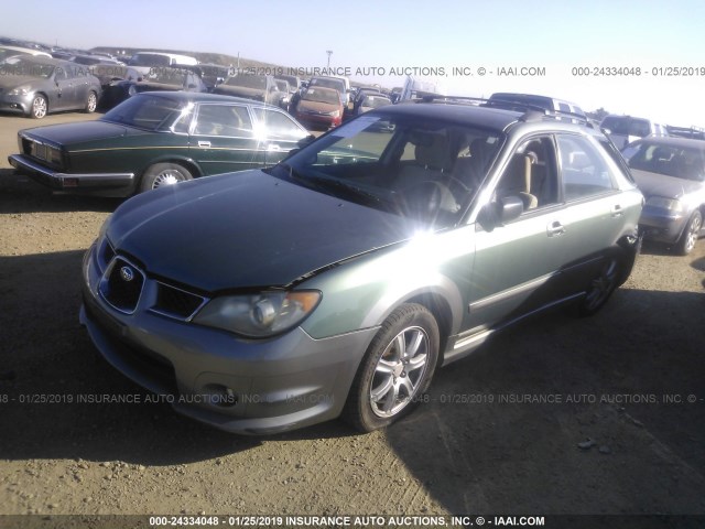 JF1GG68646H809328 - 2006 SUBARU IMPREZA OUTBACK SPORT/OUTBACK SPC GREEN photo 2