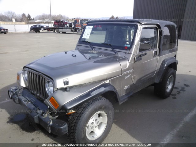 1J4FA49S92P771385 - 2002 JEEP WRANGLER / TJ SPORT GRAY photo 2