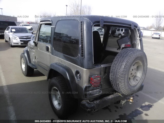 1J4FA49S92P771385 - 2002 JEEP WRANGLER / TJ SPORT GRAY photo 3