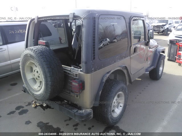 1J4FA49S92P771385 - 2002 JEEP WRANGLER / TJ SPORT GRAY photo 4