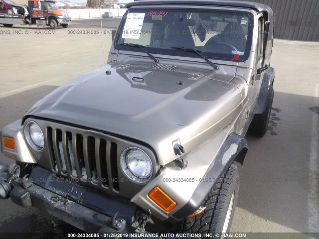 1J4FA49S92P771385 - 2002 JEEP WRANGLER / TJ SPORT GRAY photo 6