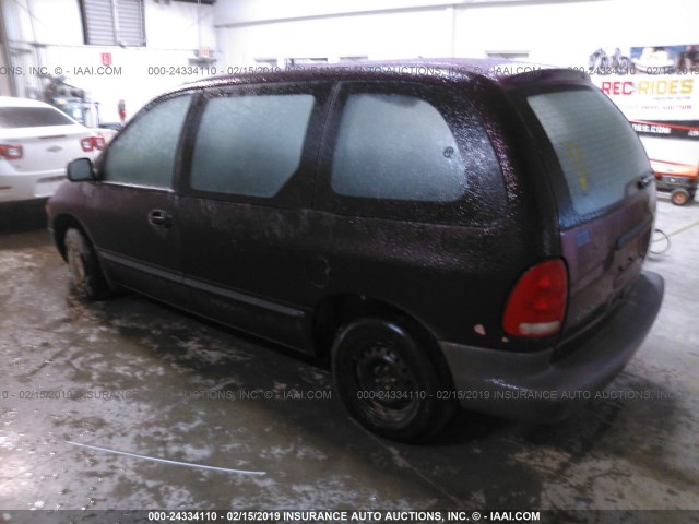 2P4FP25B2XR264361 - 1999 PLYMOUTH VOYAGER PURPLE photo 3