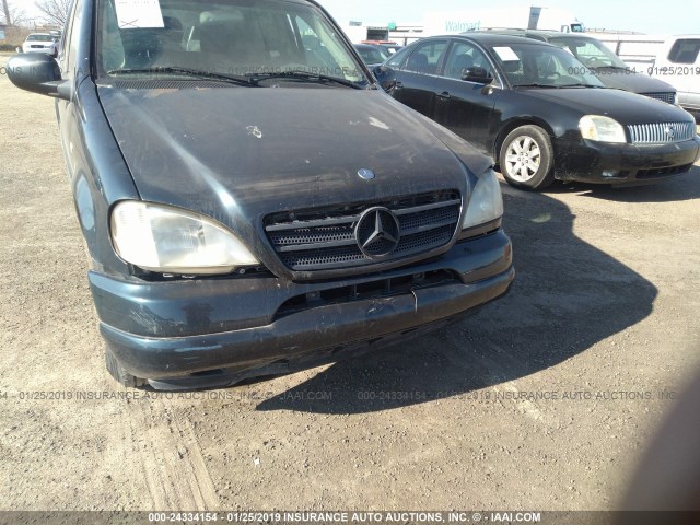 4JGAB54EXYA192482 - 2000 MERCEDES-BENZ ML 320 BLUE photo 6