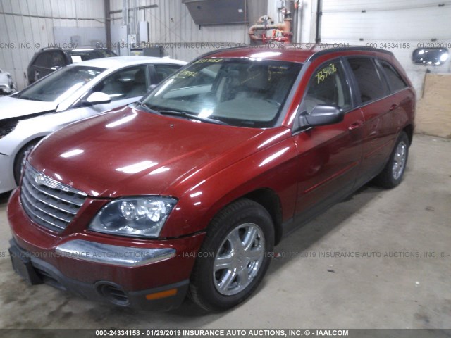 2C4GF68475R410458 - 2005 CHRYSLER PACIFICA TOURING RED photo 2