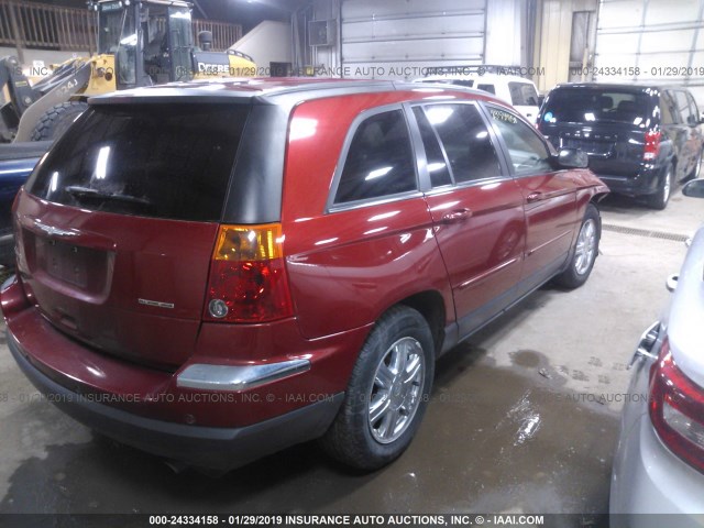 2C4GF68475R410458 - 2005 CHRYSLER PACIFICA TOURING RED photo 4
