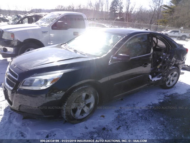 1G11B5SA3DF183424 - 2013 CHEVROLET MALIBU LS BLACK photo 2