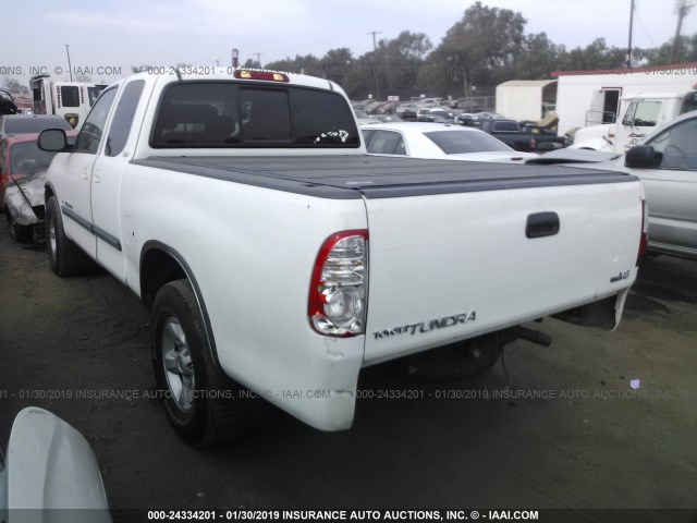 5TBRT34126S477028 - 2006 TOYOTA TUNDRA ACCESS CAB SR5 WHITE photo 3