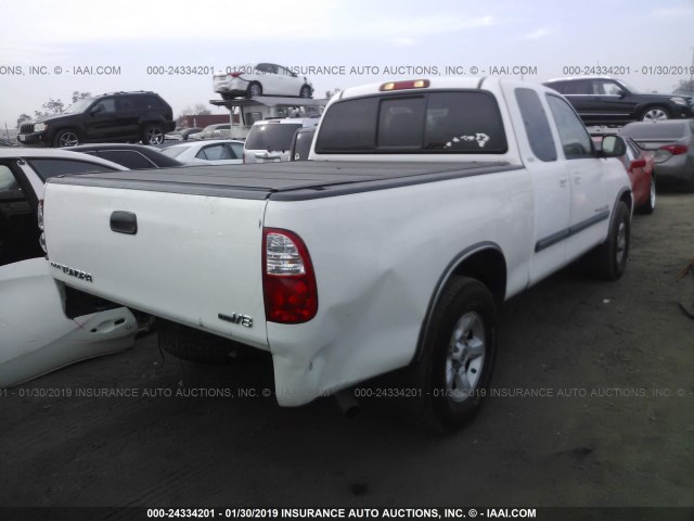 5TBRT34126S477028 - 2006 TOYOTA TUNDRA ACCESS CAB SR5 WHITE photo 4