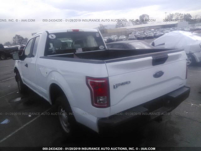 1FTEX1C87GKE55869 - 2016 FORD F150 SUPER CAB WHITE photo 3