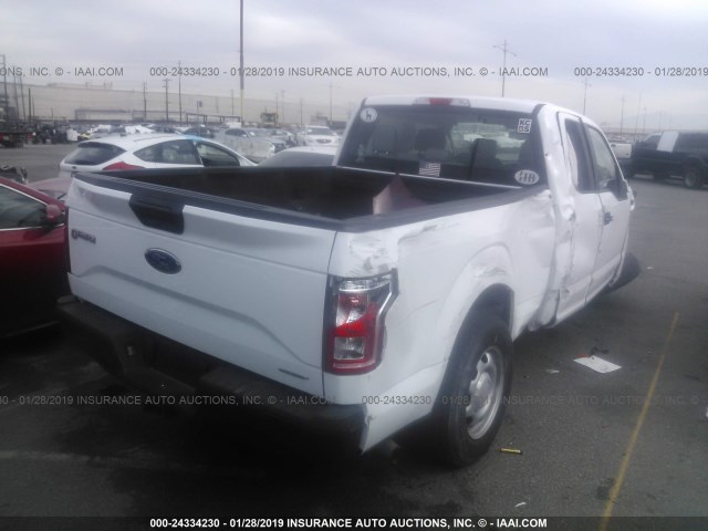 1FTEX1C87GKE55869 - 2016 FORD F150 SUPER CAB WHITE photo 4