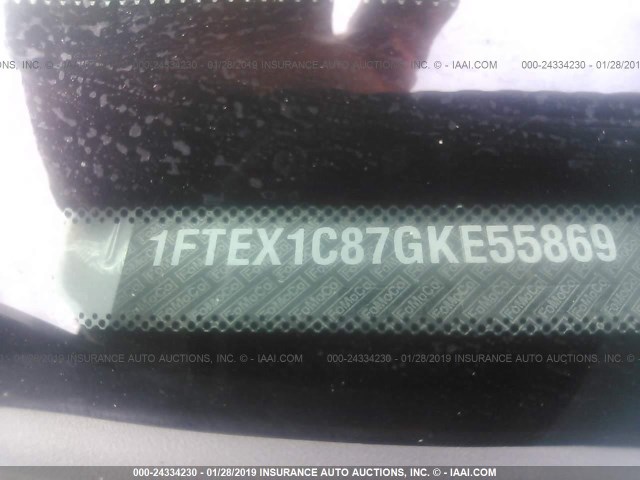 1FTEX1C87GKE55869 - 2016 FORD F150 SUPER CAB WHITE photo 9