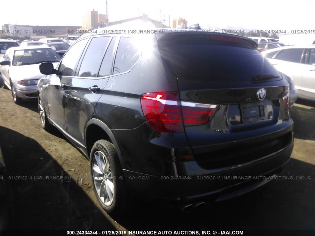 5UXWX9C5XE0D23871 - 2014 BMW X3 XDRIVE28I BLACK photo 3