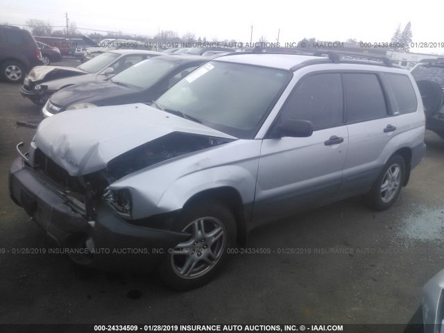 JF1SG63603H738397 - 2003 SUBARU FORESTER 2.5X SILVER photo 2