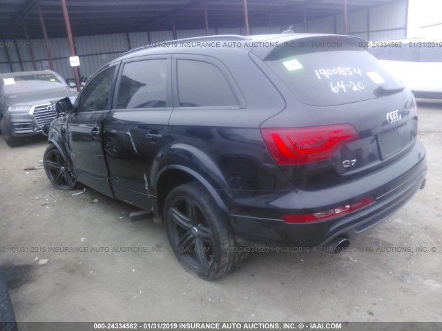 WA1DGAFE4DD016717 - 2013 AUDI Q7 PRESTIGE BLACK photo 3