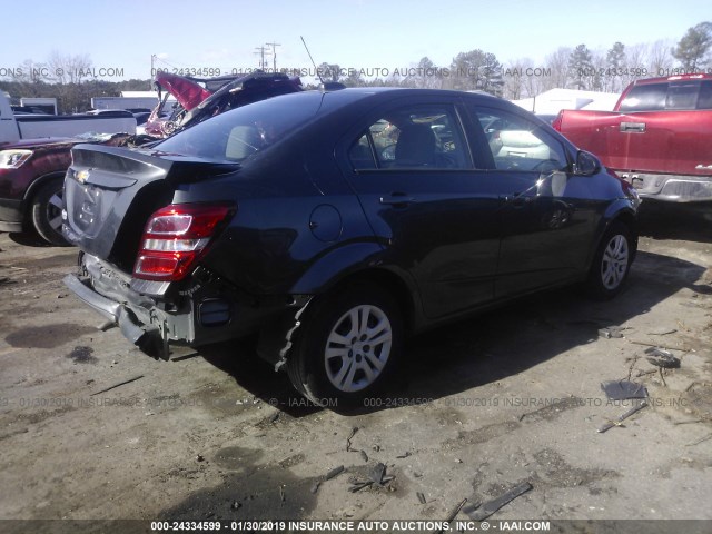 1G1JB5SH3H4145576 - 2017 CHEVROLET SONIC LS GRAY photo 4