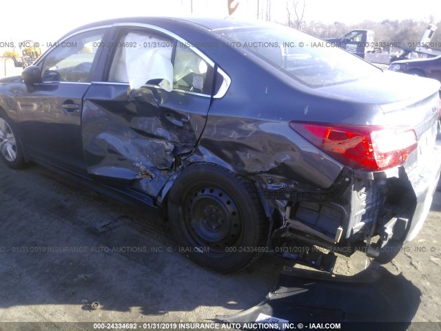 4S3BNAA67F3012690 - 2015 SUBARU LEGACY 2.5I GRAY photo 6