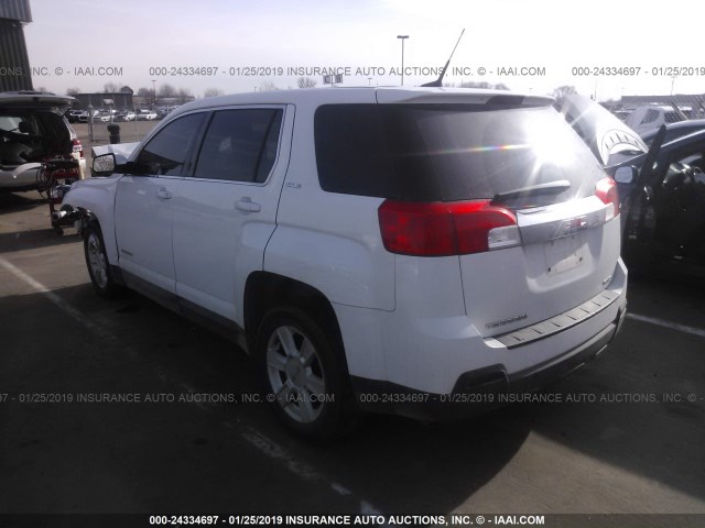 2CTFLREC1B6385995 - 2011 GMC TERRAIN SLE WHITE photo 3