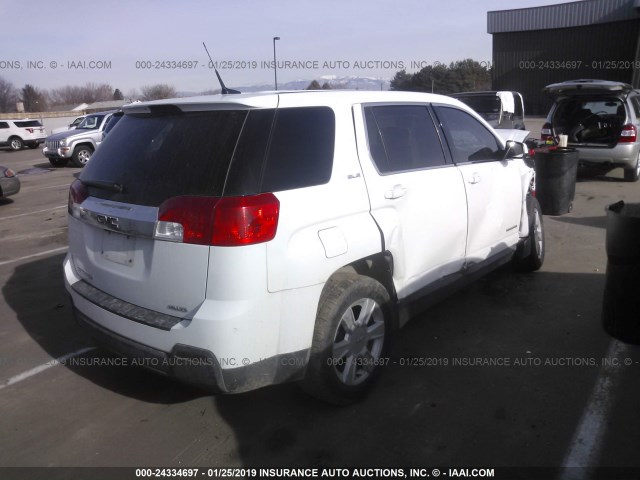 2CTFLREC1B6385995 - 2011 GMC TERRAIN SLE WHITE photo 4