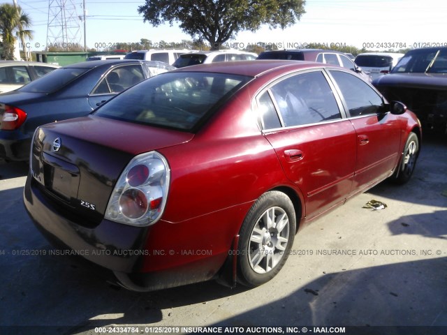 1N4AL11D96C161611 - 2006 NISSAN ALTIMA S/SL RED photo 4