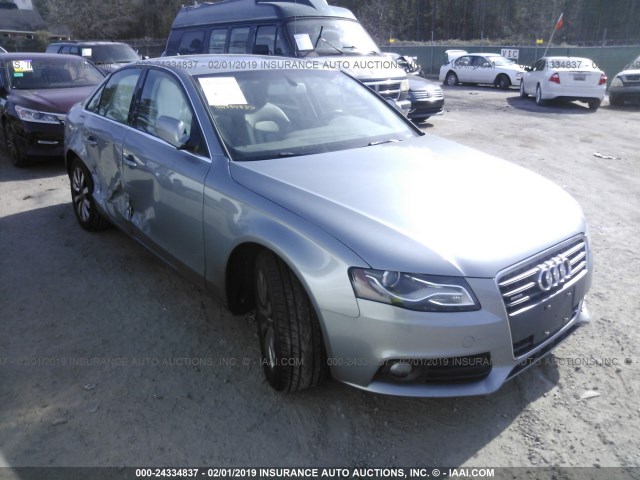 WAUFFAFL7AN063596 - 2010 AUDI A4 PREMIUM PLUS SILVER photo 1