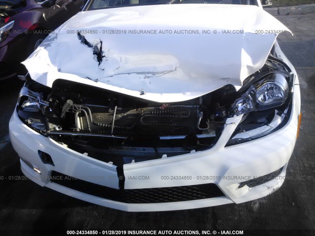 WDDGF4HB2EA960180 - 2014 MERCEDES-BENZ C 250 WHITE photo 6