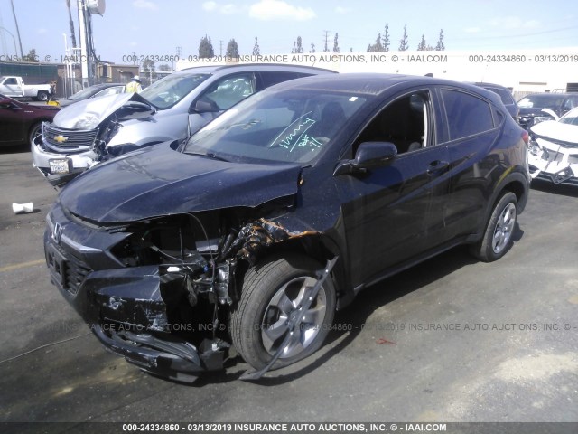 3CZRU5H57HG707638 - 2017 HONDA HR-V EX BLACK photo 2