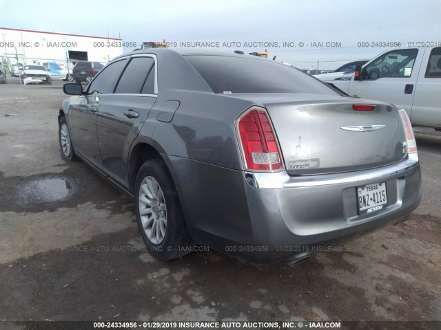 2C3CCAAG3CH202647 - 2012 CHRYSLER 300 GRAY photo 3