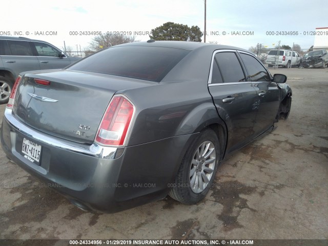 2C3CCAAG3CH202647 - 2012 CHRYSLER 300 GRAY photo 4