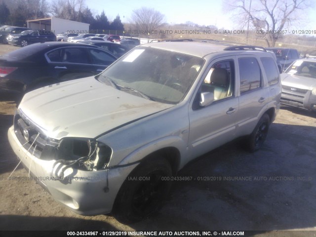 4F2CZ06125KM37495 - 2005 MAZDA TRIBUTE S SILVER photo 2