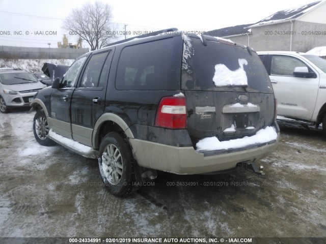 1FMFU18567LA65945 - 2007 FORD EXPEDITION EDDIE BAUER BLACK photo 3