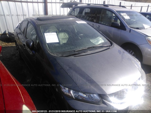 2HGFB2F90FH528682 - 2015 HONDA CIVIC EXL GRAY photo 1