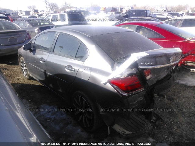 2HGFB2F90FH528682 - 2015 HONDA CIVIC EXL GRAY photo 3