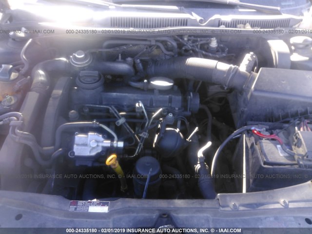 3VWSF29MXYM019251 - 2000 VOLKSWAGEN JETTA GLS TDI BLACK photo 10